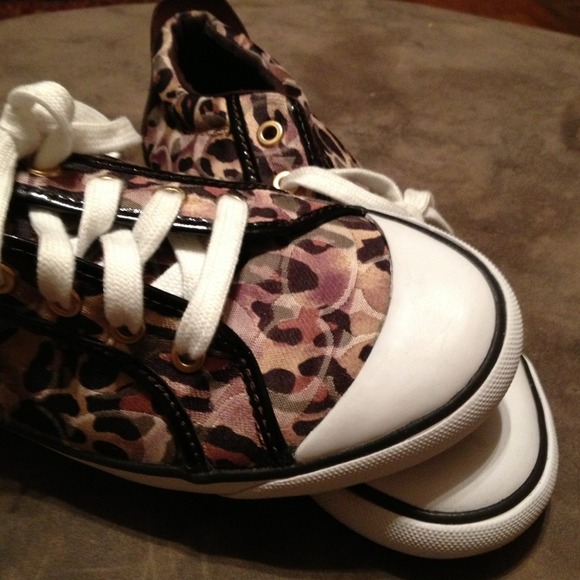 Cheetah print coach shoes.