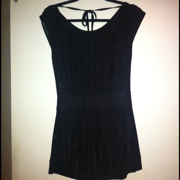Black silky dress