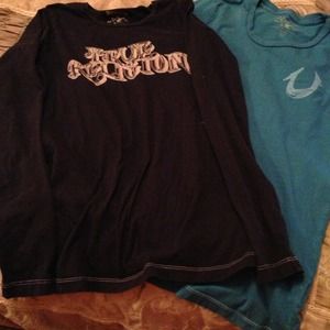2 True Religion T shirts small and medium