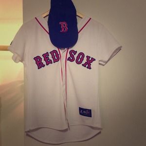 Womens Red Sox jersey&hat bundle!!!!