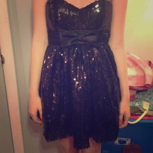 Black sequin dress