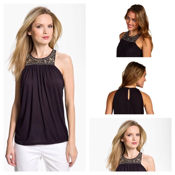 SOLD HOME PARTY MICHAEL Michael Kors Navy Blue Top
