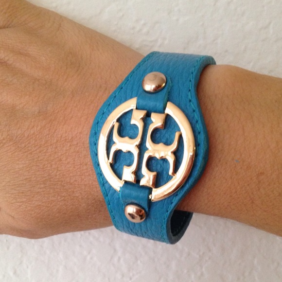Jewelry - New Tory Burch Turquoise Leather Bracelet