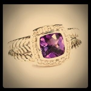 100% Real david yurman sz 7 amethyst ring