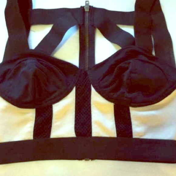 Black & white bustier