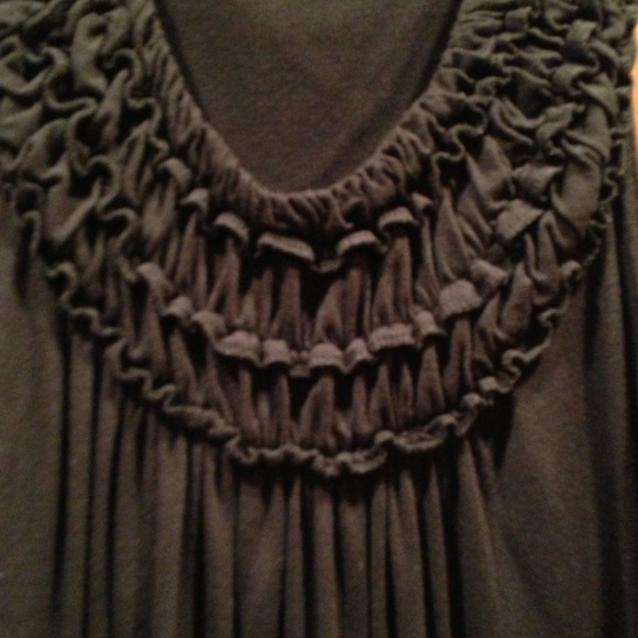 Black, rayon knit top