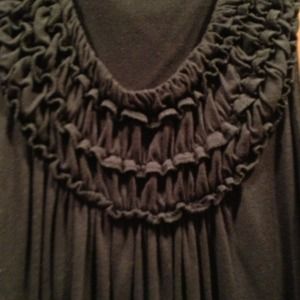 Black, rayon knit top