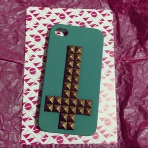 NWOT teal cross case