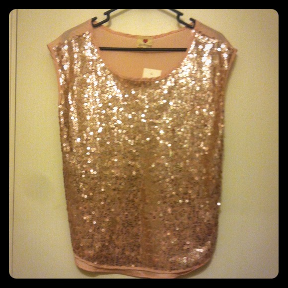 🌸Blush High-Low Sequin Top🌸