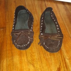 Brown moccasins