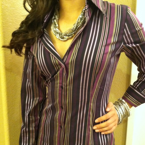 🌟SOLD🌟Purple, Black and Silver Striped