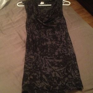 Long black and grey burn out tank
