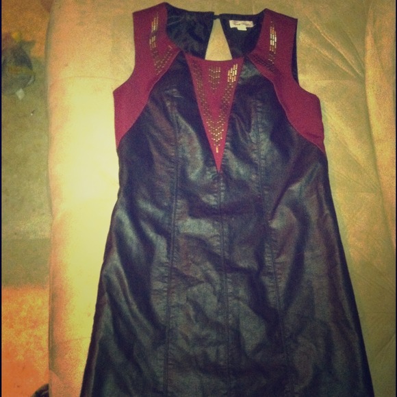 Non-Leather dress with panels.