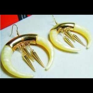 Ivory spiked earrings