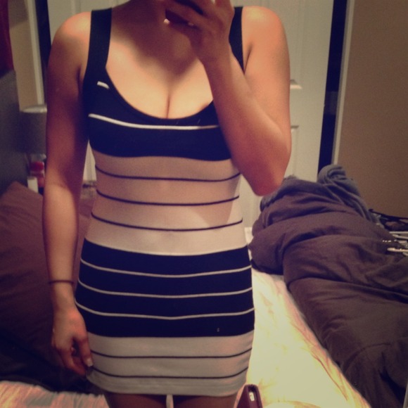 B/W bodycon dress