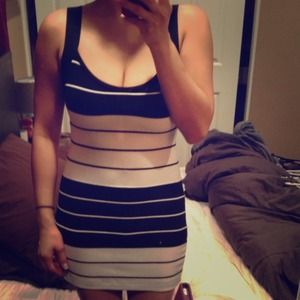 B/W bodycon dress