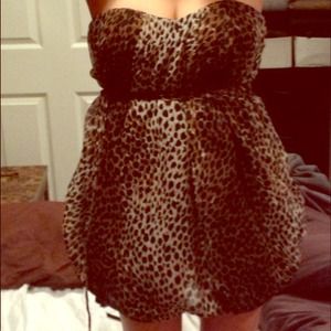 Leopard bubble dress