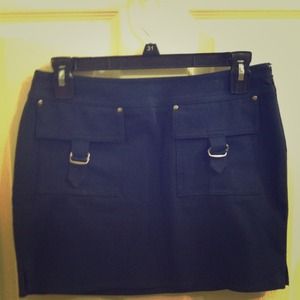Navy mini skirt