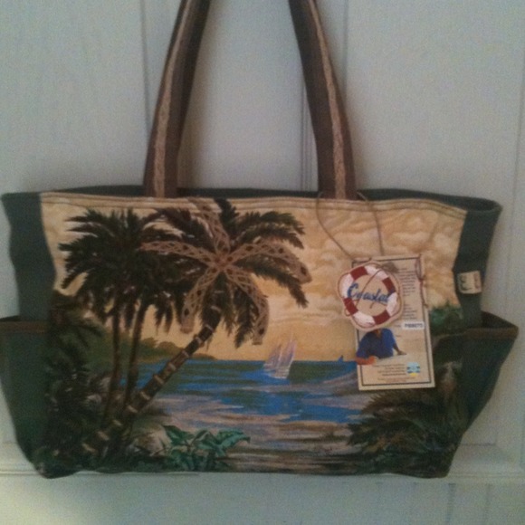 Great canvas beach handbag