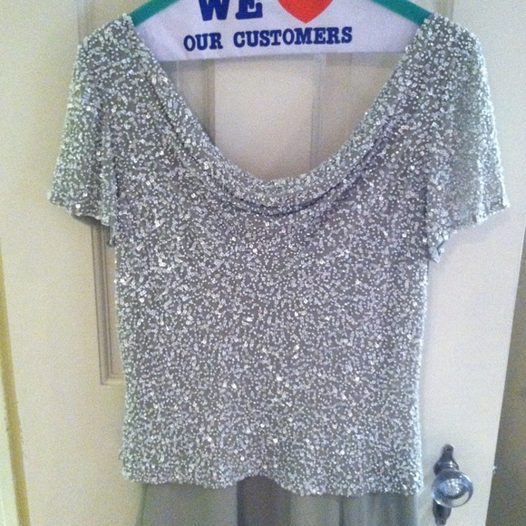 Sea foam green beaded top chiffon skirt gown