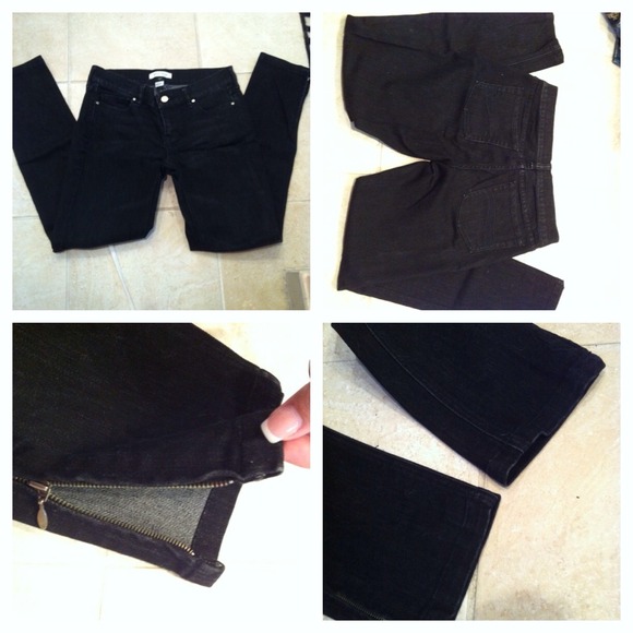 Black denim ankle jeans - Picture 2 of 3