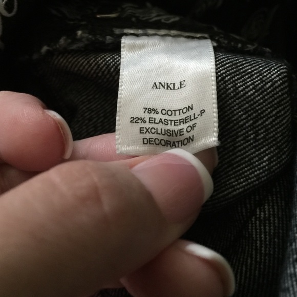 Black denim ankle jeans - Picture 3 of 3