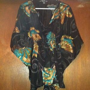 Butterfly & scrolls blouse