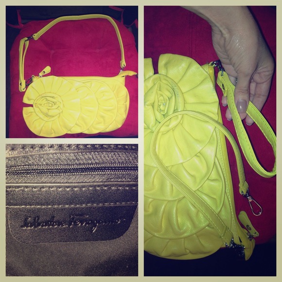 Salvatore Ferragamo Handbags - Canary yellow Salvatore Ferragamo clutch/wristlet