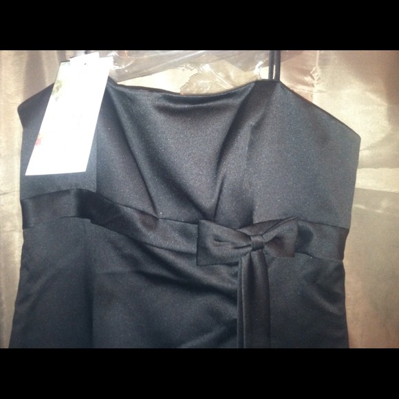 Prom dress or brides maid plain black simple