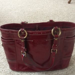 OPEN to OFFERS!!!Authentic Red Patent Coach purse