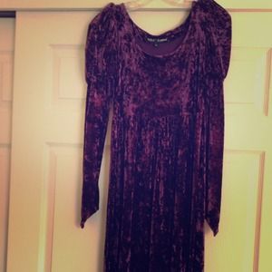 Betsey Johnson long crushed velvet dress.