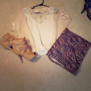 Cute beige colored strappy heels!