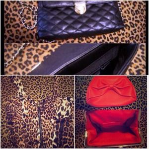 Two cross-body (black & red) & one bustier