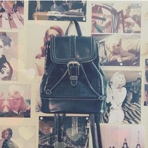 Vintage Black Backpack