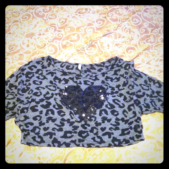 Cheetah Print Crop Shirt