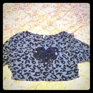 Cheetah Print Crop Shirt