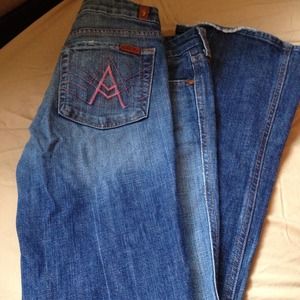 Pink-A 7 for all Mankind Jeans