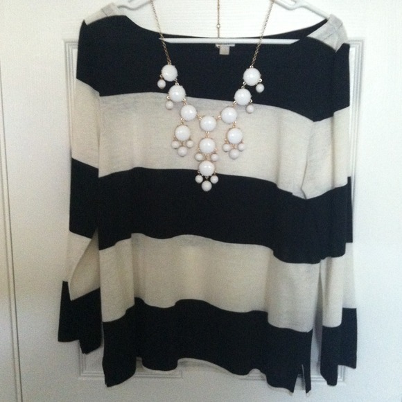 J. Crew Sweaters - Jcrew Rugby Stripe Boatneck Sz L