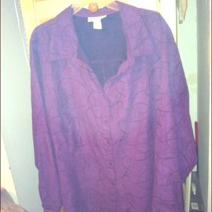 Pretty Purple Blouse Size 3X