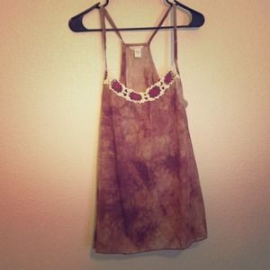 ⭐Just Reduced⭐Hippie Tank w/ Crochet Flower Top