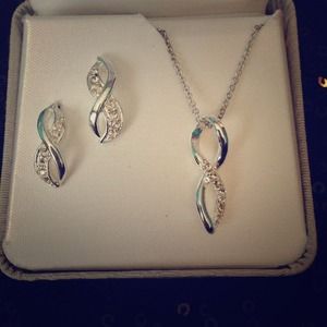 Matching Infinity Earrings and Necklace