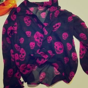 See through skull shirt
