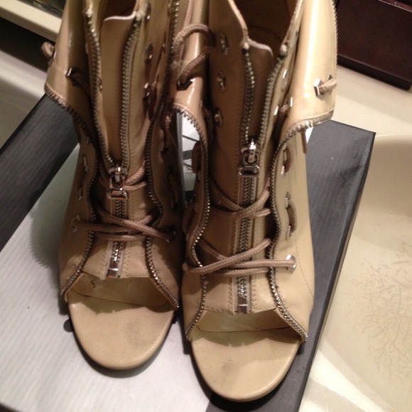 Beige booties sz 11