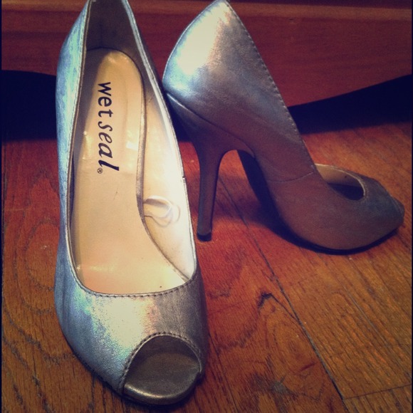 Wet Seal silver heels!