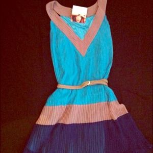 Short Blue Dress w/ Belt