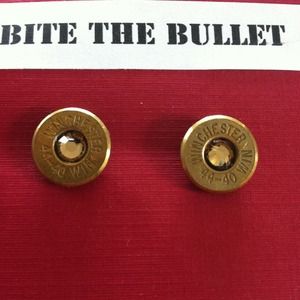 Custom bullet earrings with swarovski  crystal