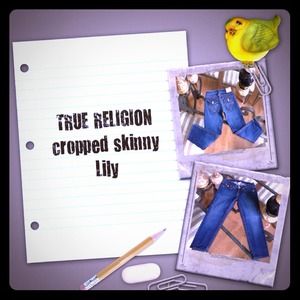 ⛔REDUCED⛔True religion's cropped Lily NWOT