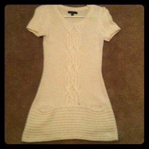 Express Cream Sweater Dress