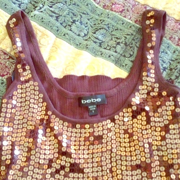 Bebe Sequin Top, like New
