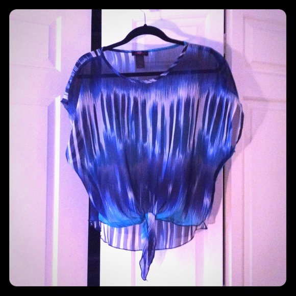 Blue sheer Tye-dye shirt
